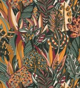 Desirade Wallpaper by Casamance Vert Petrole/Multico