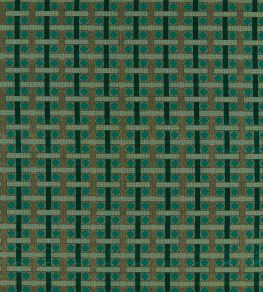 Diamond check Fabric by Zoffany Poison