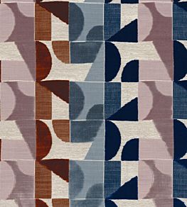 Djinn Fabric by Casamance Red / Navy