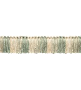 Dorset Blocked Brush Fringe Trimming by Samuel & Sons Aquamarine