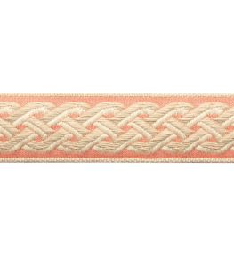 Dorset Braided Border Trimming by Samuel & Sons Coral
