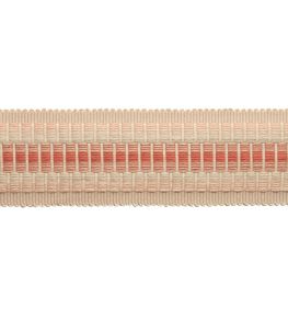 Dorset Striped Border Trimming by Samuel & Sons Coral