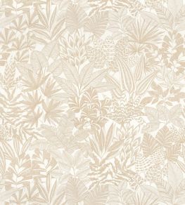 Doum Wallpaper by Casamance Blanc/Dore