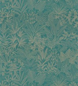 Doum Wallpaper by Casamance Emeraude/Dore