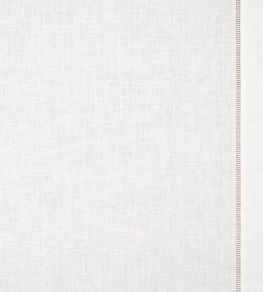Drawn Thread Ladder Stitch Edge Fabric by Volga Linen Ivory White