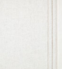Drawn Thread Ladder & Hem Stitch Edge Fabric by Volga Linen Ivory White