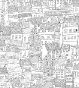 Dream Town Wallpaper by Rebel Walls Graphite