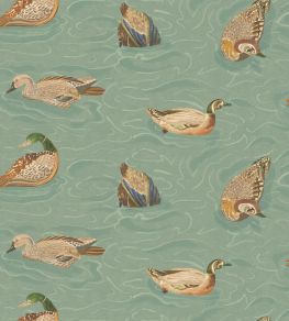 Duck Pond Wallpaper by Mulberry Home Teal