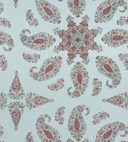East India Fabric by Thibaut Raspberry and Teal