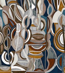 Eclettico Wallpaper by Jannelli&Volpi Brown/Navy