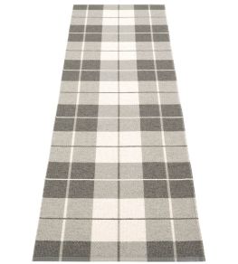 Ed Runner Rug by Pappelina Charcoal/Warm Grey/Vanilla