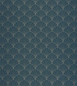 Edgar Wallpaper by Caselio Bleu Canard Or
