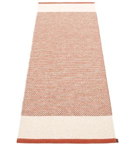 Edit Runner Rug by Pappelina Brick/Vanilla/Linen Metallic