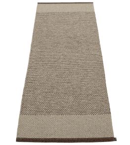 Edit Runner Rug by Pappelina Dark Brown/Dark Linen/Linen Metallic
