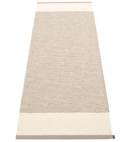 Edit Runner Rug by Pappelina Mud/Vanilla/Linen Metallic