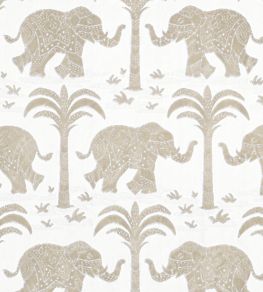 Elephant Velvet Fabric by Thibaut Beige