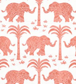 Elephant Velvet Fabric by Thibaut Coral