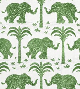 Elephant Velvet Fabric by Thibaut Green