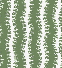 Elkhorn Stripe Wallpaper by Josephine Munsey Brookes Green/Ceiling White