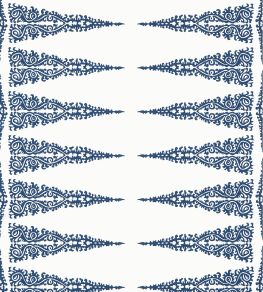 Ellery Stripe Wallpaper by Anna French Navy on White