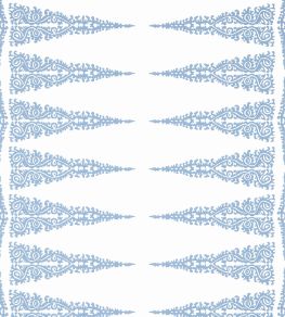 Ellery Stripe Wallpaper by Anna French Sky Blue on White