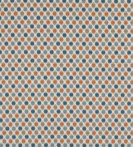 Ellipse Fabric by Jane Churchill Blue/Orange
