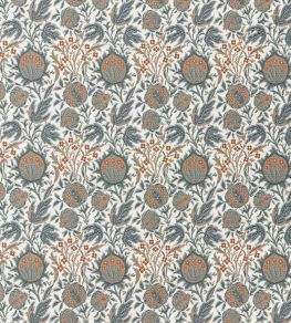 Elmcote Weave Outdoor Fabric by Morris & Co River Blue/Apricot