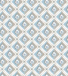 Elsie Fabric by Nina Campbell Blue/Chocolate