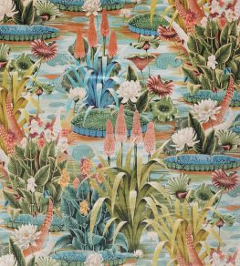 Elysium Velvet Fabric by Osborne & Little Aqua