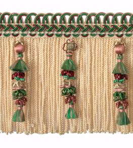 Embellished Bullion Fringe 130mm Trimming by Houles Vert Malachite