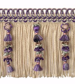 Embellished Bullion Fringe 130mm Trimming by Houles Violet Amarante