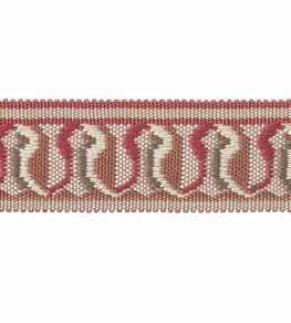 Embroidered Braid 30mm Trimming by Houles Rouge Cardinalis