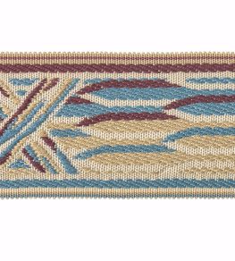 Embroidered Braid 60mm Trimming by Houles Blue Nattier