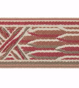 Embroidered Braid 60mm Trimming by Houles Rouge Cardinalis