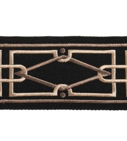 Embroidered Braid 75mm Trimming by Houles Ebene