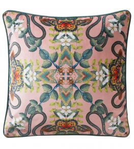 Emerald Forest Cushion 43 x 43cm by Clarke & Clarke Blush