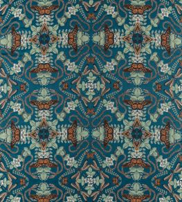 Emerald Forest Jacquard Fabric by Clarke & Clarke Midnight