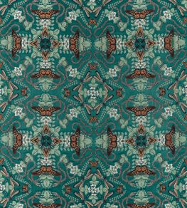 Emerald Forest Jacquard Fabric by Clarke & Clarke Teal