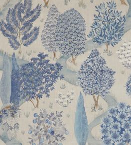 Enchanted Wood Fabric by Liberty Lapis