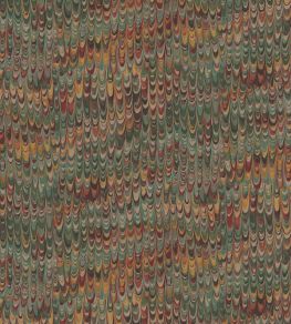 End Paper Wallpaper by Mulberry Home Red/Green