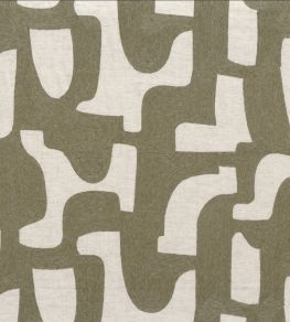 Entrelacs Fabric by Casamance Kaki