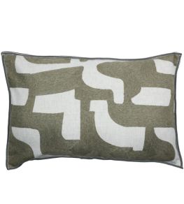 Entrelacs Cushion 40 x 60cm by Casamance Kaki