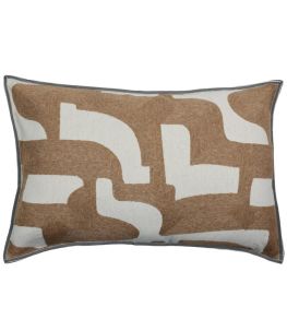 Entrelacs Cushion 40 x 60cm by Casamance Tabac