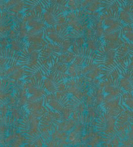 Espinillo Velvet Fabric by Harlequin Teal/Brass