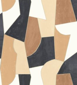 Etoffe Wallpaper by Caselio Beige noir Or