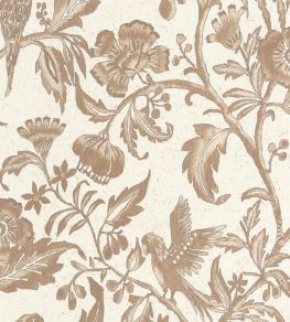 Etourneau Wallpaper by Casadeco Beige Cognac
