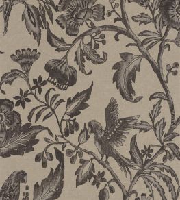 Etourneau Wallpaper by Casadeco Noir Reglisse