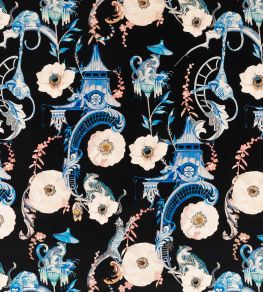 Euphoria Velvet Fabric by Romo Cobalt