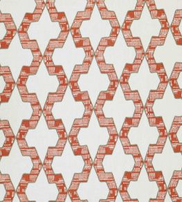 Fable Trellis Fabric by Jim Thompson No.9 Foxy