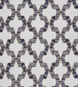 Fable Trellis Fabric by Jim Thompson No.9 Indigo